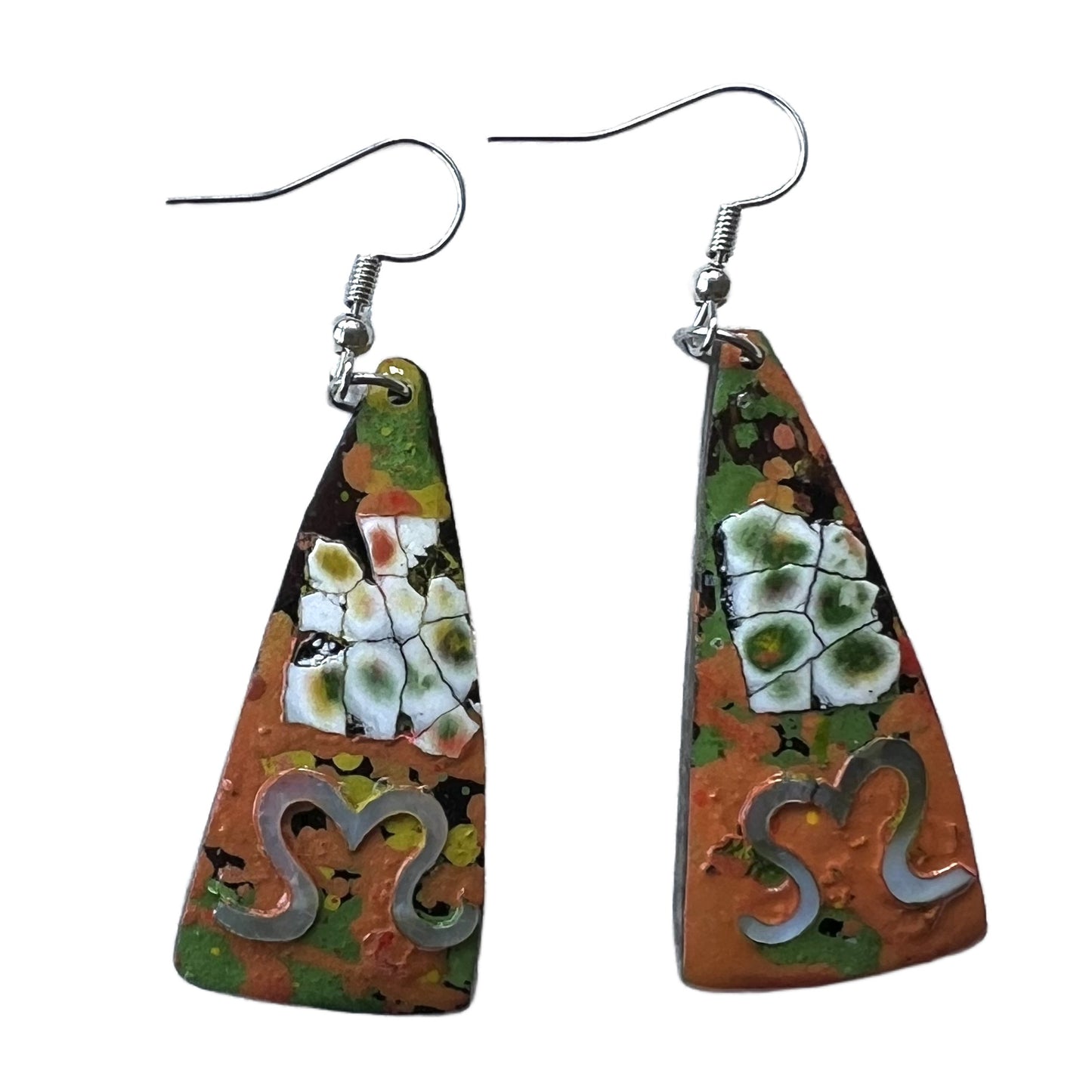 Earings made from coconut shell online Auckland NZ Sunset 01