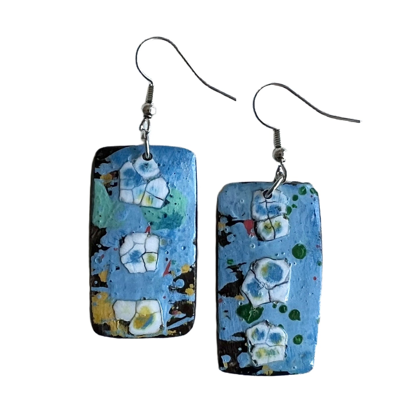 One-of-a-kind lacquer earrings for woman Auckland NZ River 01