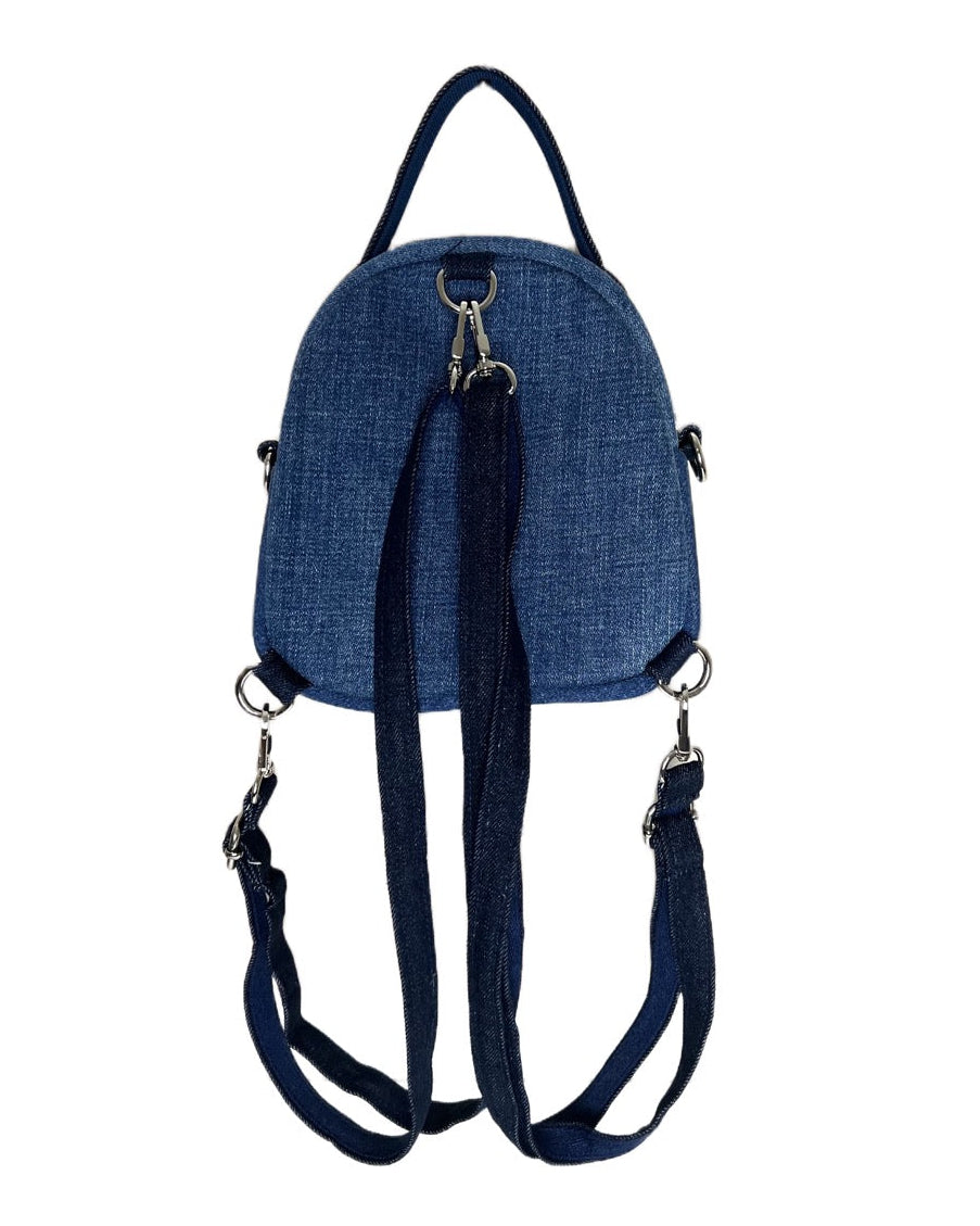 Hand-Embroidered Blossom Cottage Mini Backpack