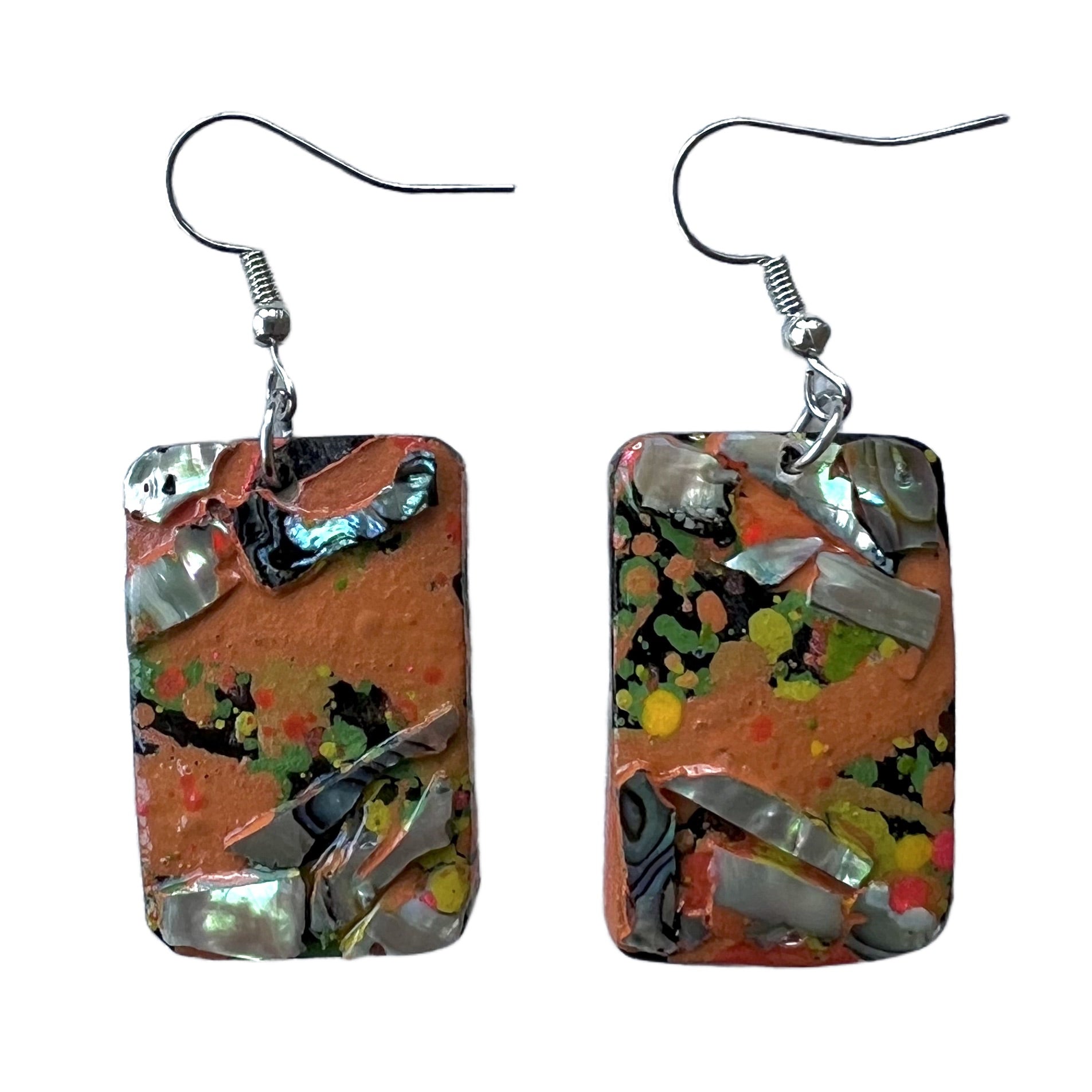 Coconut shell earrings for lady online New Zealand Sunset 01
