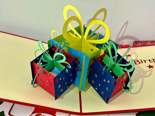 Birthday Gifts popup card - open