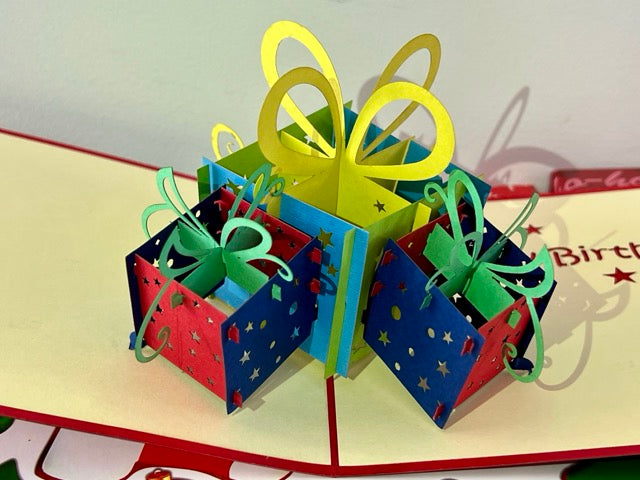 Birthday card with big gifts Auckland