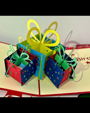 Birthday card with big gifts Auckland