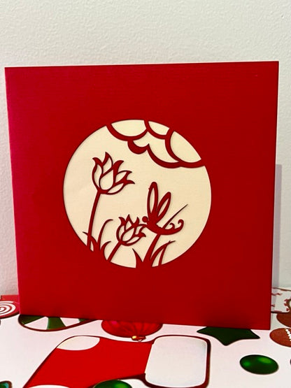 Popup card with flowers online New Zealand