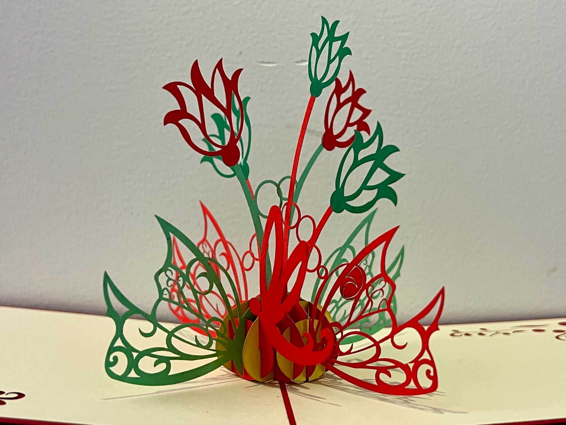 Blooming Beauty 3D card - inside