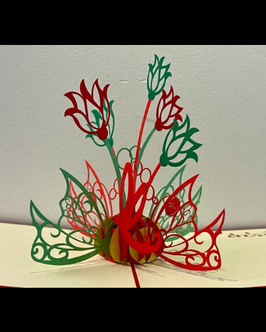 Handmade flowers card NZ online