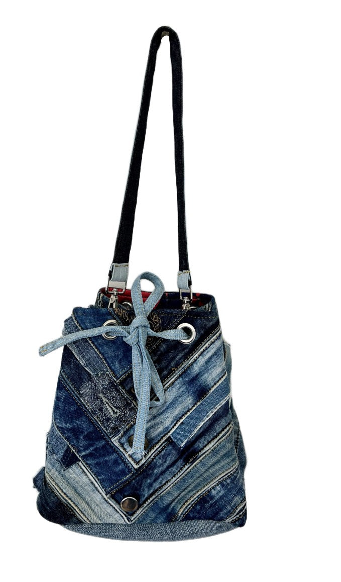 Denim bucket bag women New Zealand Online
