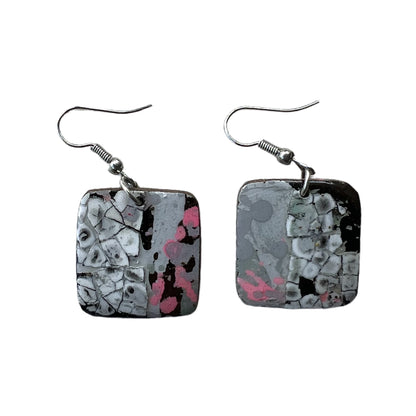 Lacquer earrings in calm and quiet vibe NZ crystal 01