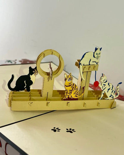 Card for any occasions - Cat playhouse