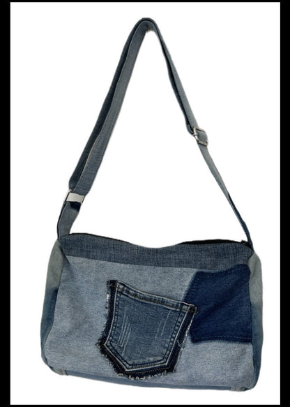 One-of-a-kind cross-body bag - unisex denim bag online NZ