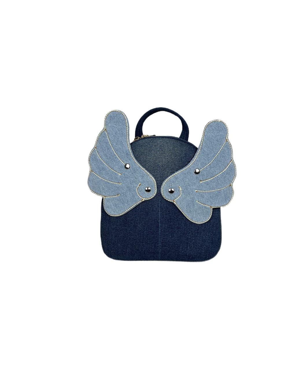 Dark Blue Bird Mini Backpack