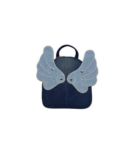 Dark Blue Bird Mini Backpack