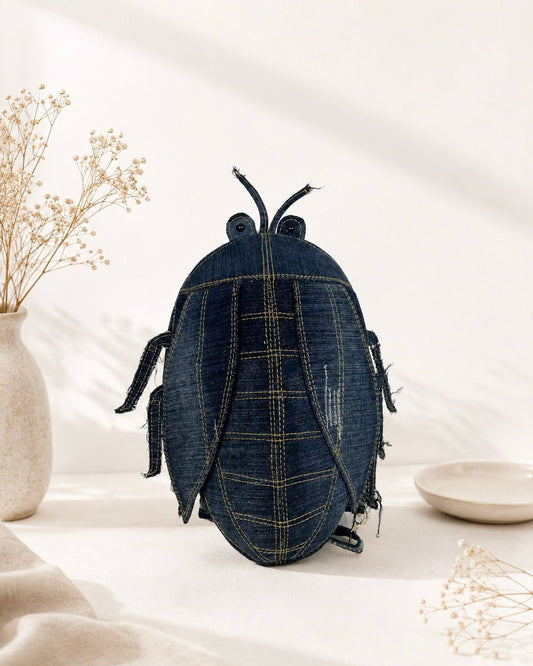 3D Cicada Backpack in Dark Blue Wash