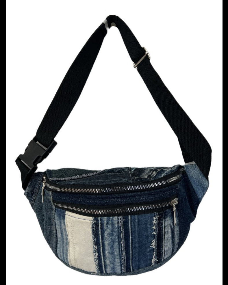 Men bum bag made from upcycled denim Auckland online