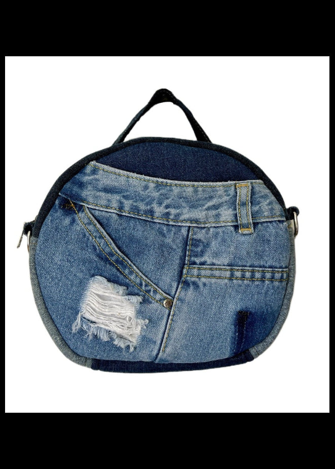 Denim round bag for women NZ online
