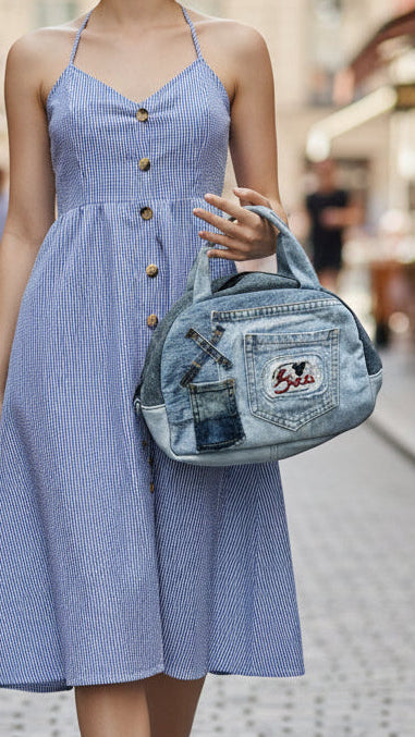Denim handmade dome bag 7B Auckland