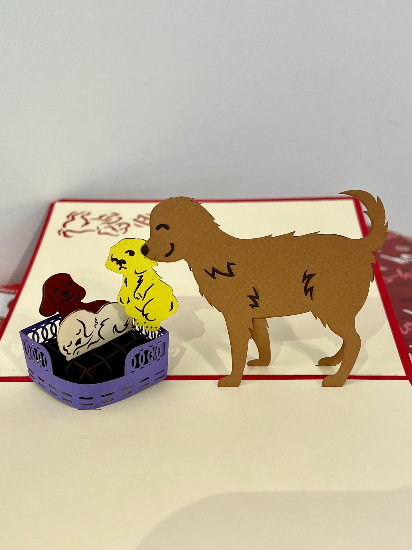 Dog Family 3D card