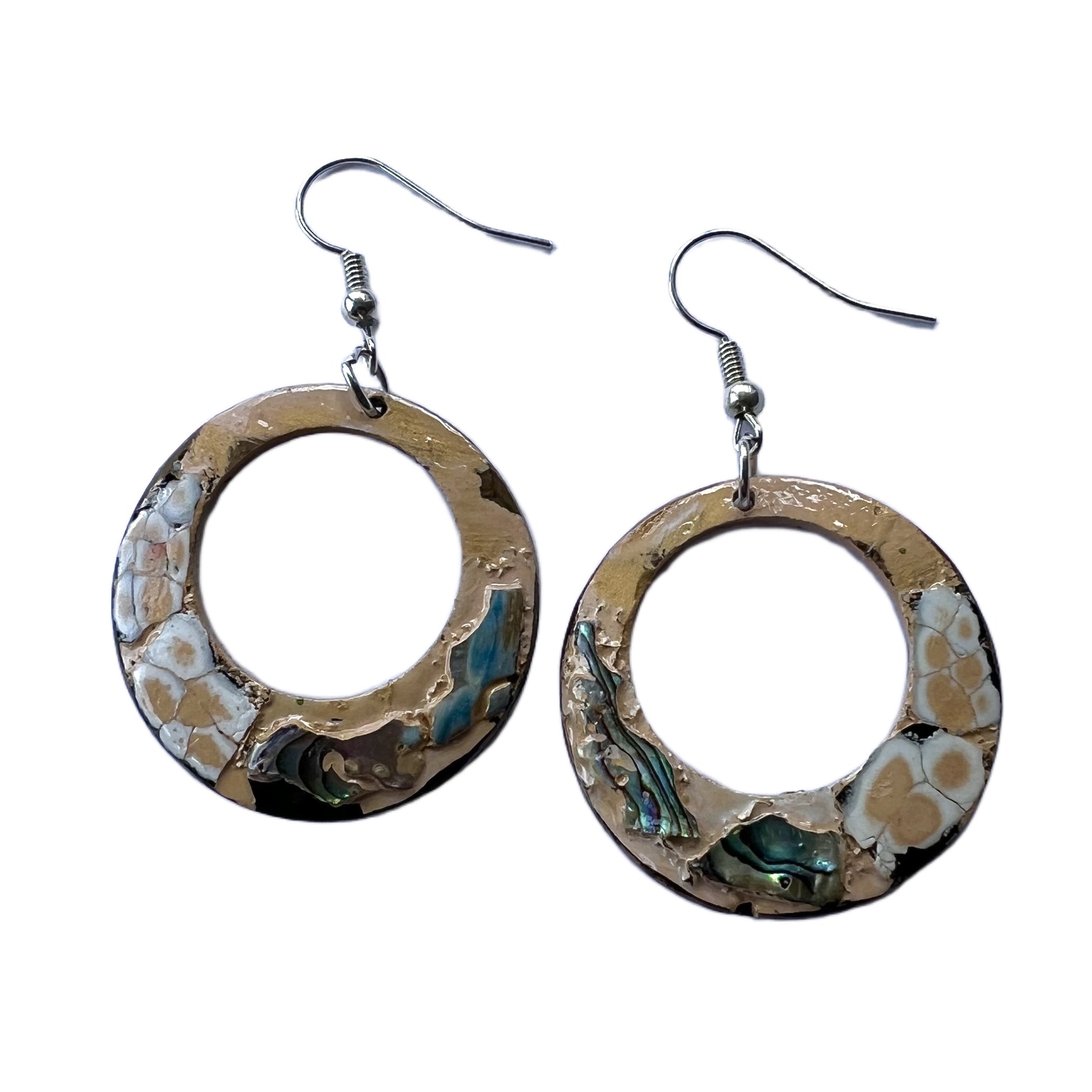 One of a kind lightweight calm earrings for  a nice day NZ Mist 01