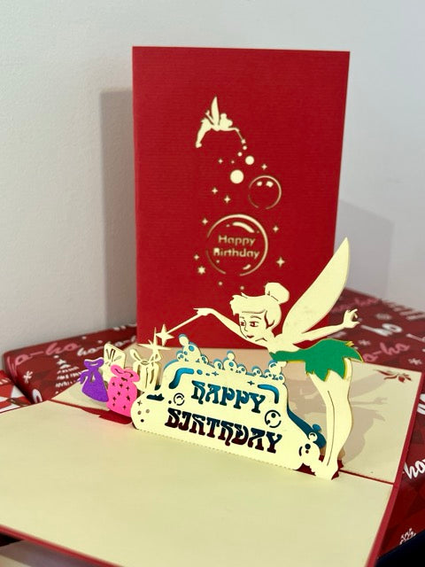 Tinker Bell popup birthday card