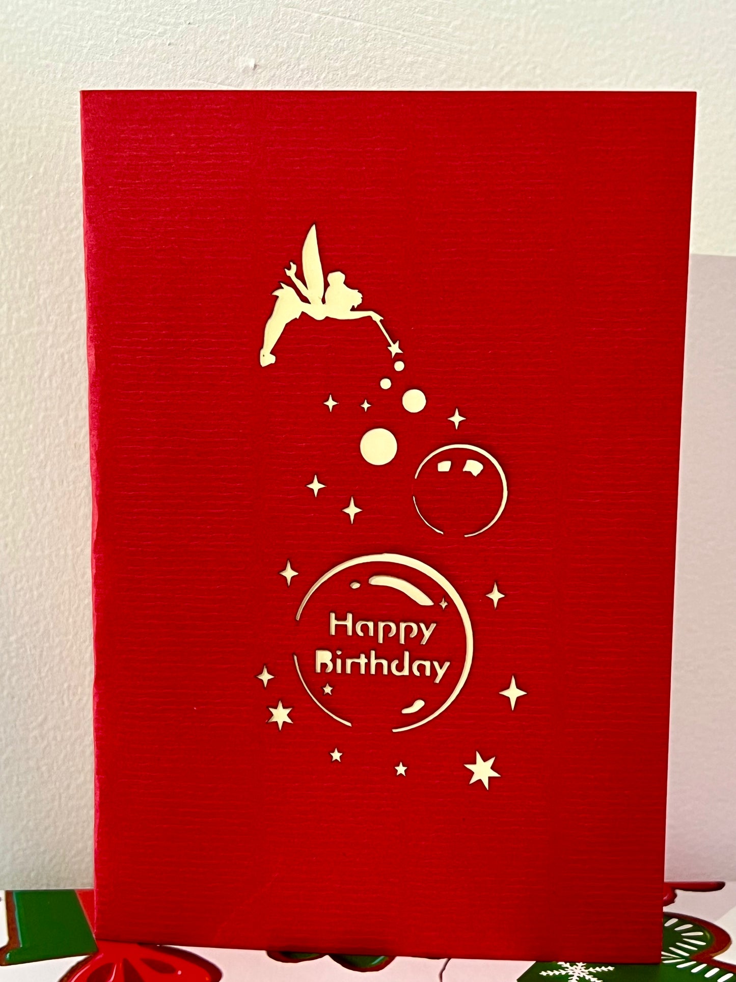 Fairy birthday magic 3D card - closed