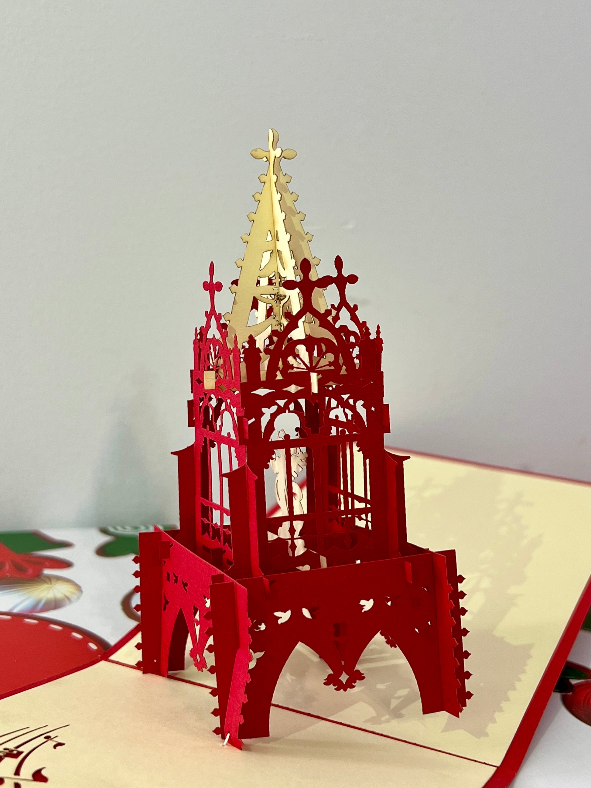 Gothic Elegance popup card - inside