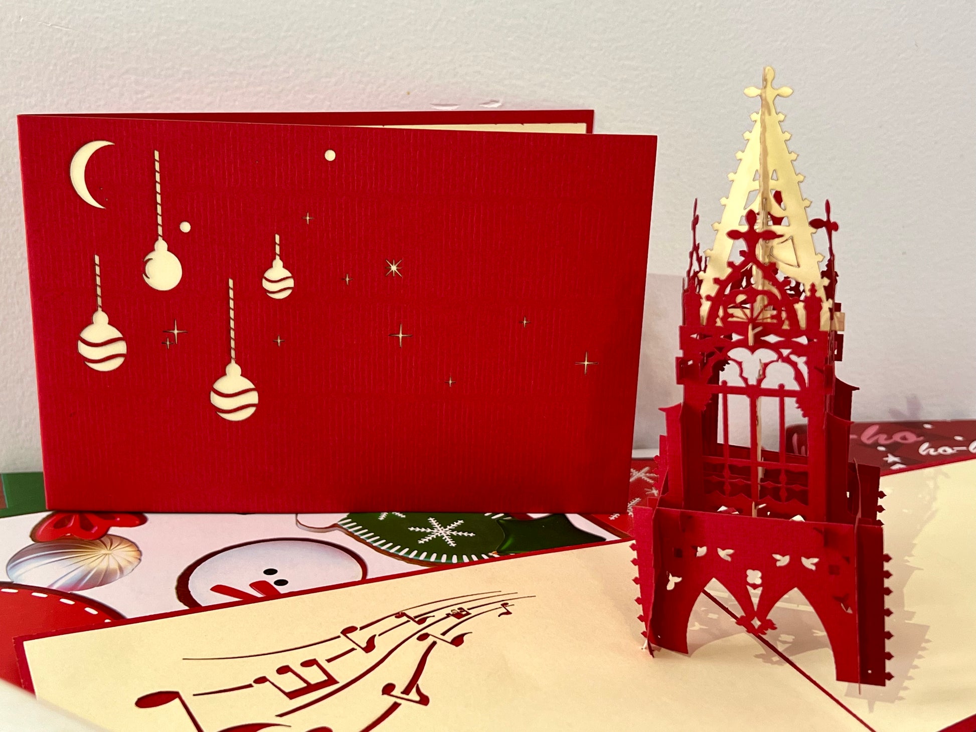 Gothic Elegance popup card - inside and outside