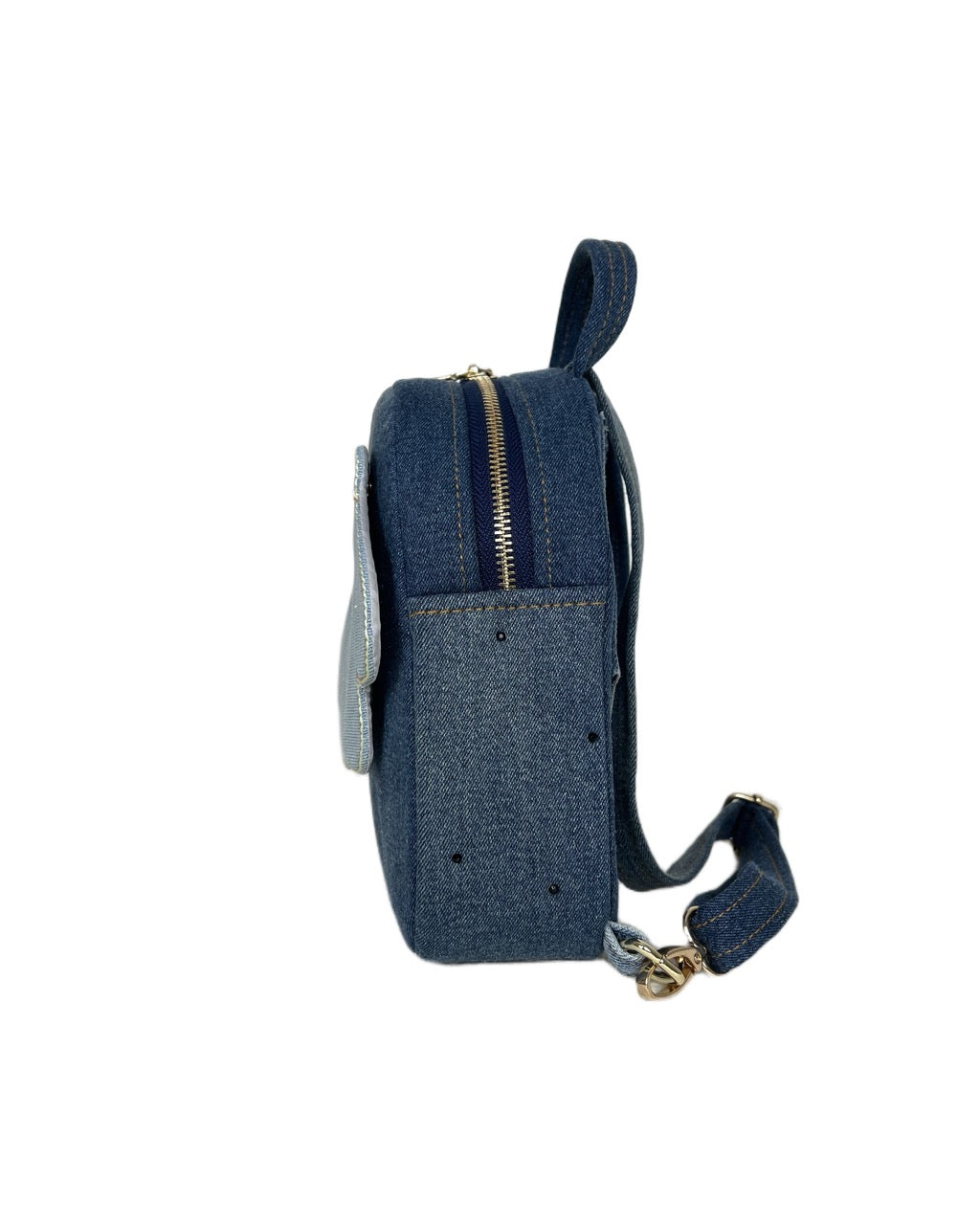 Dark Blue Bird Mini Backpack