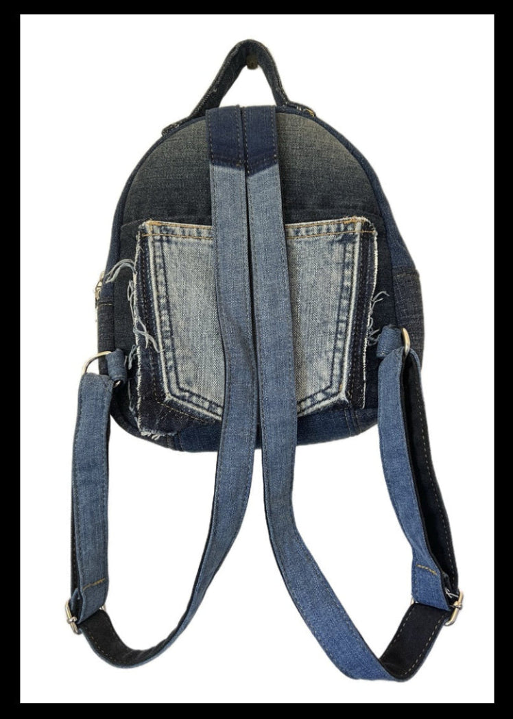 One-of-a-kind mini backpack dark color - unisex backpack NZ