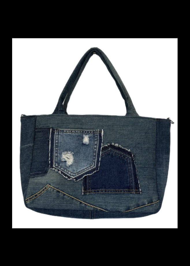 Medium denim tote bag handmade Auckland for women
