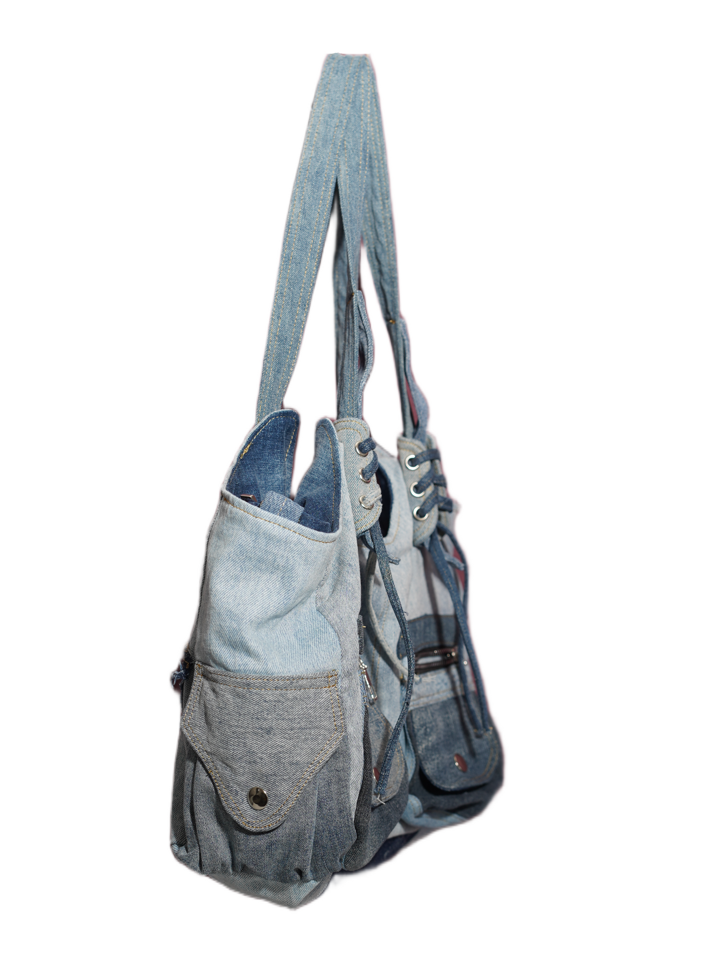 Unique handmake denim bag New Zealand - side 