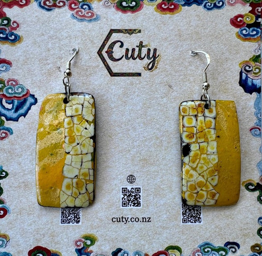 One-of-a-kind  lacquer earrings 7 New Zealand unique gifts