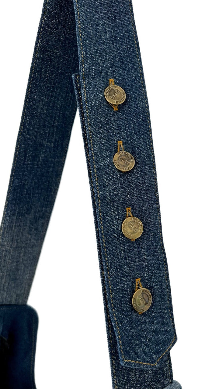 Handmade hobo bag with adjustable strap - denim bag NZ online