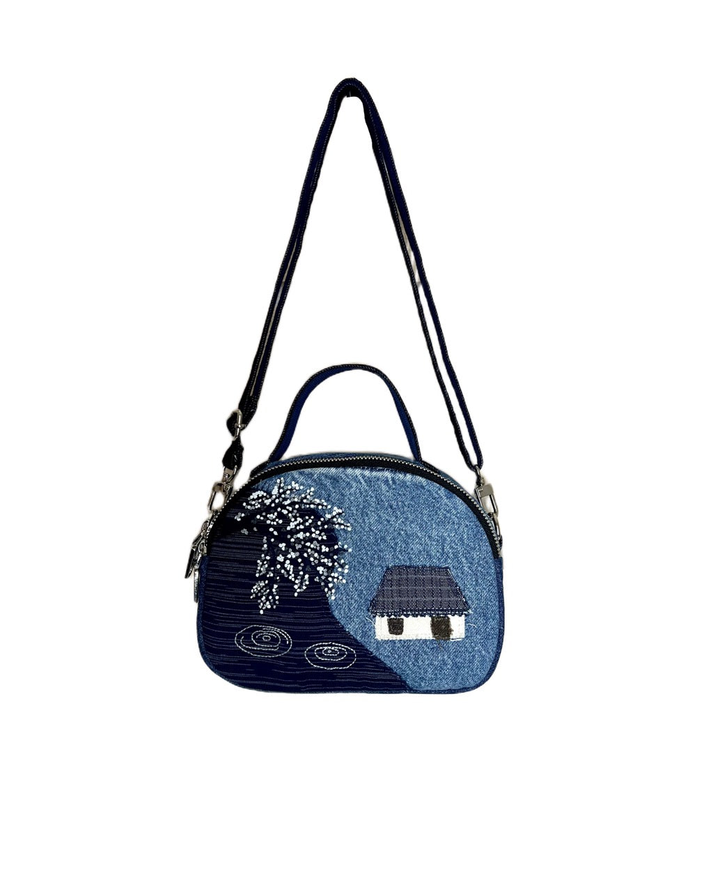 Hand-embroidered Mini Dome Bag