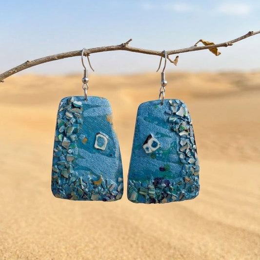 Artisan lacquer earrings made from coconut shell Auckland NZ