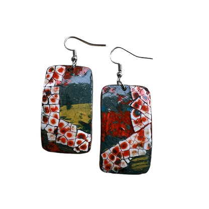 Statement earrings suitable for sensitive ears with surgical stainless steel hooks. 