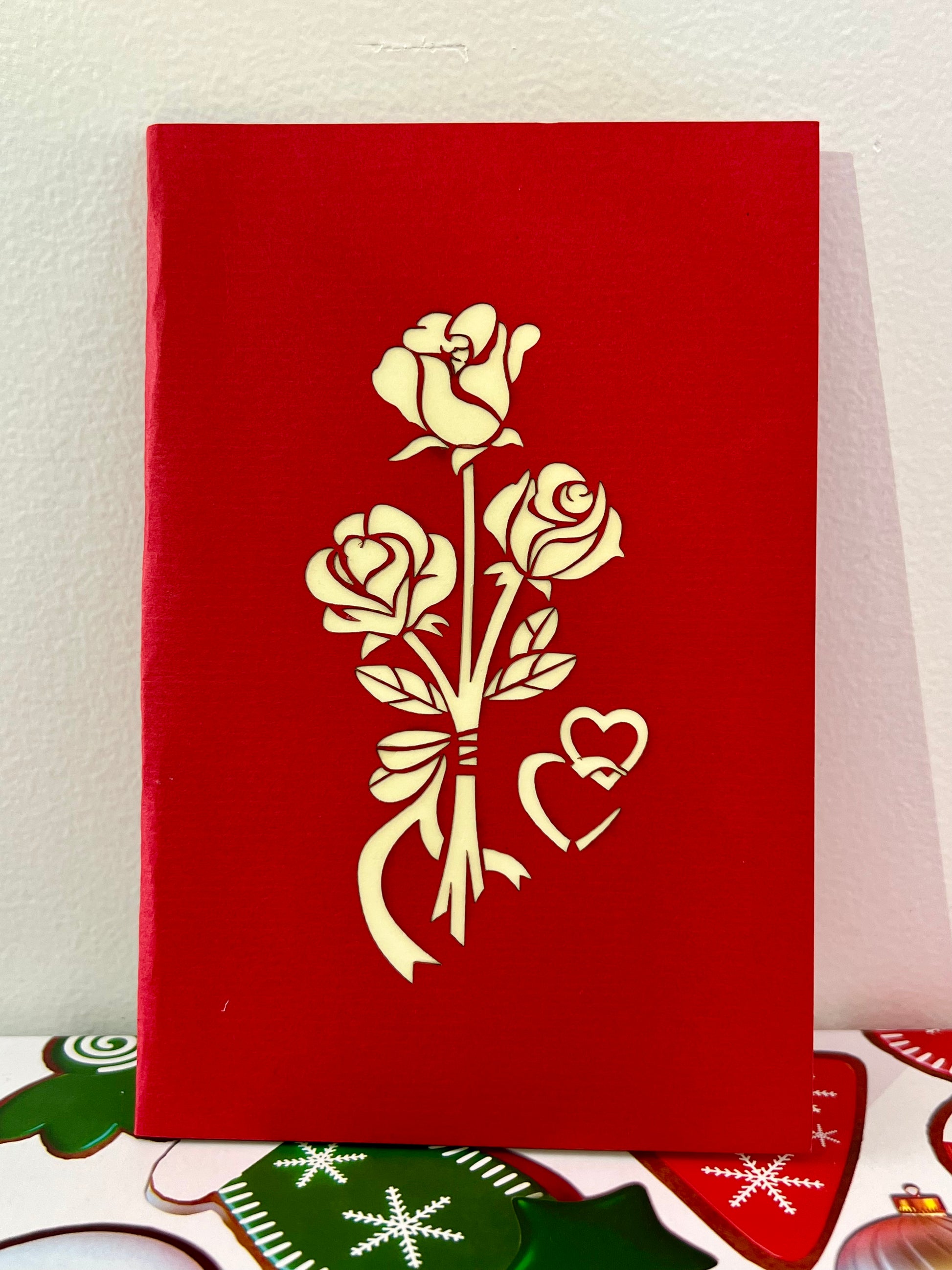 Love embrace popup card - closed