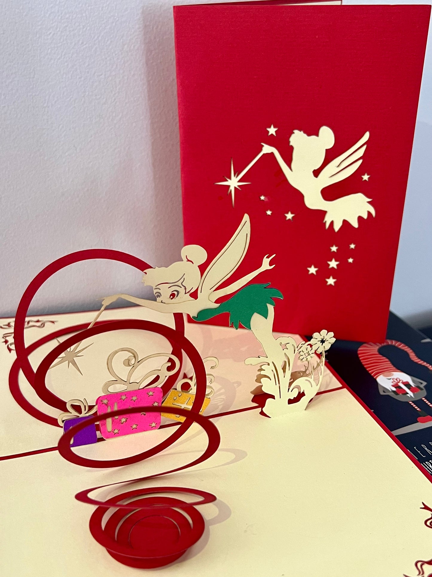 Magic Tinker Bell popup card - inside and outside