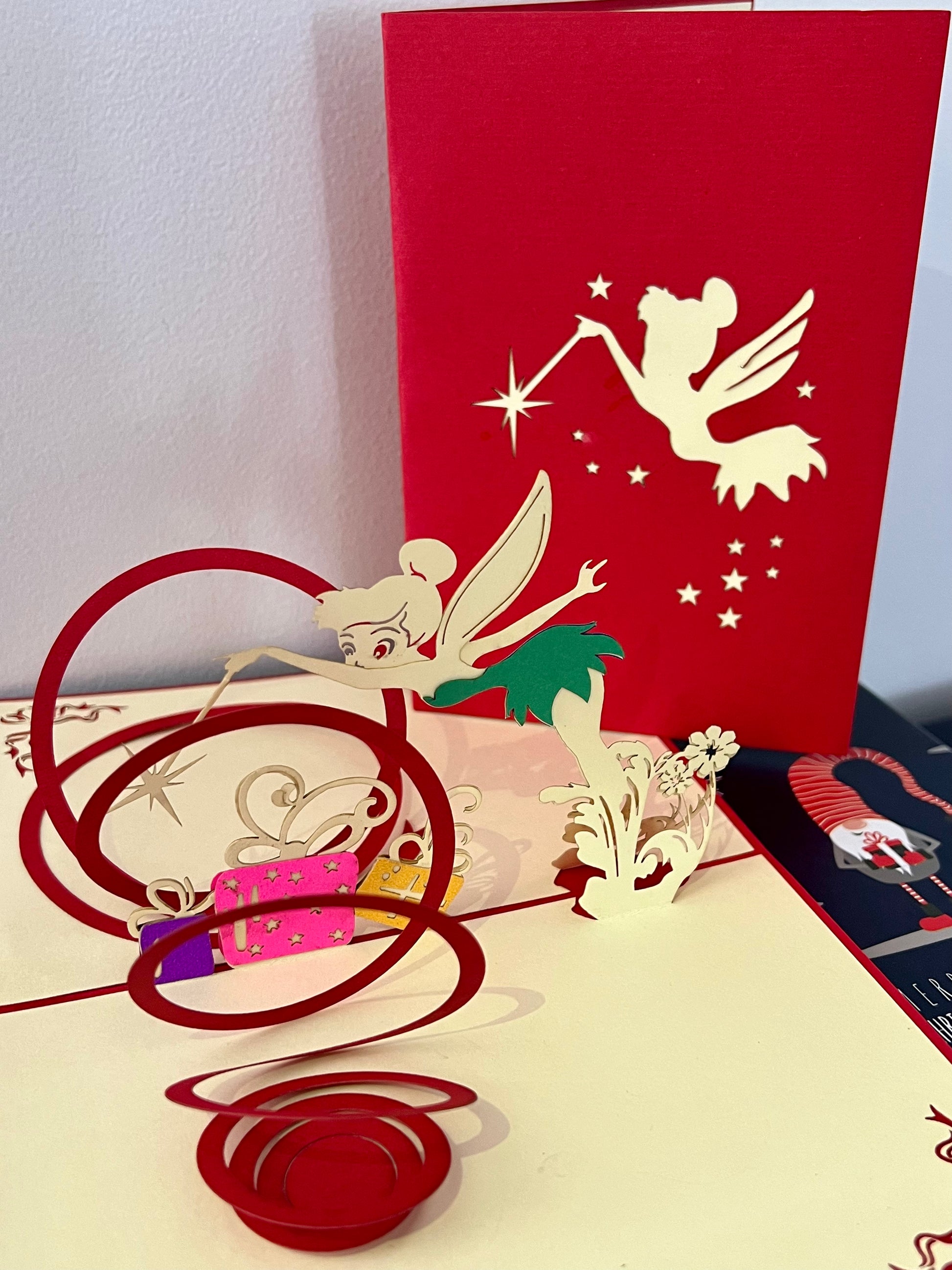 Magic Tinker Bell popup card - inside and outside