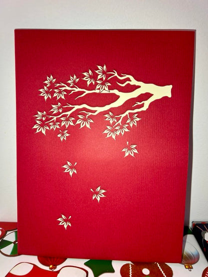 Special handmade card - Maple tree