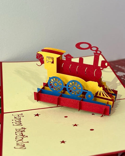 Handmade card with train