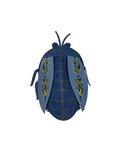 3D Cicada Backpack with Floral Embroidered Wings