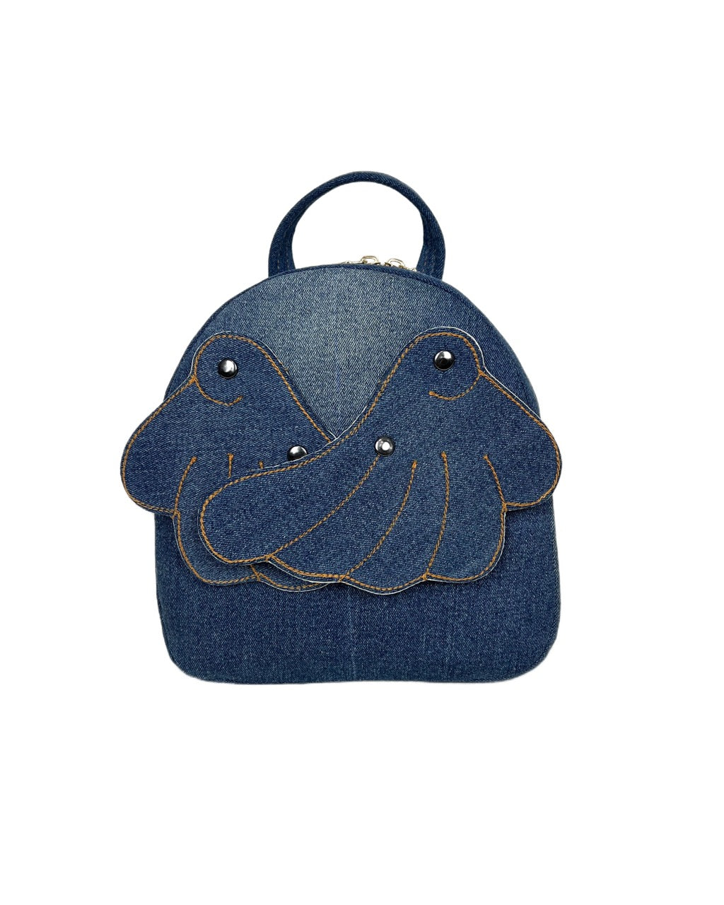 Dark Blue Bird Mini Backpack