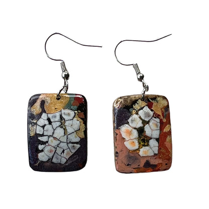 Unique handcrafted earrings for woman made from coconut shell Nova