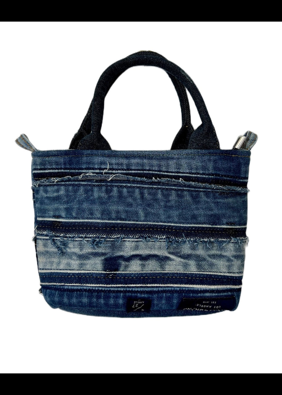 Handmade mini denim handbag for women online