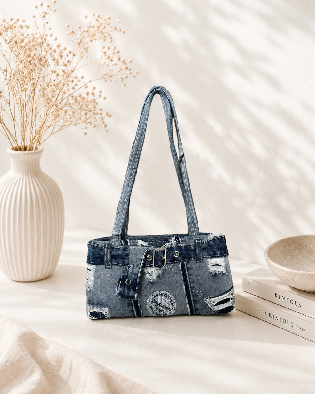 Y2K Belted Shoulder Bag