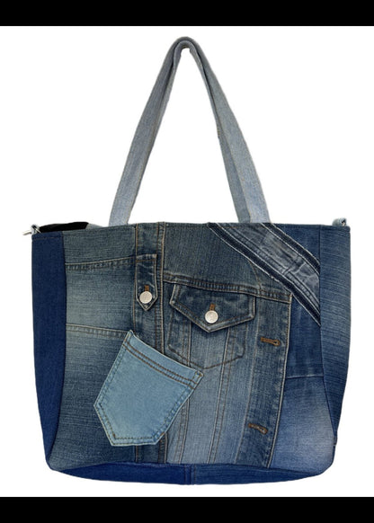 Unique upcycled denim tote bag for ladies online