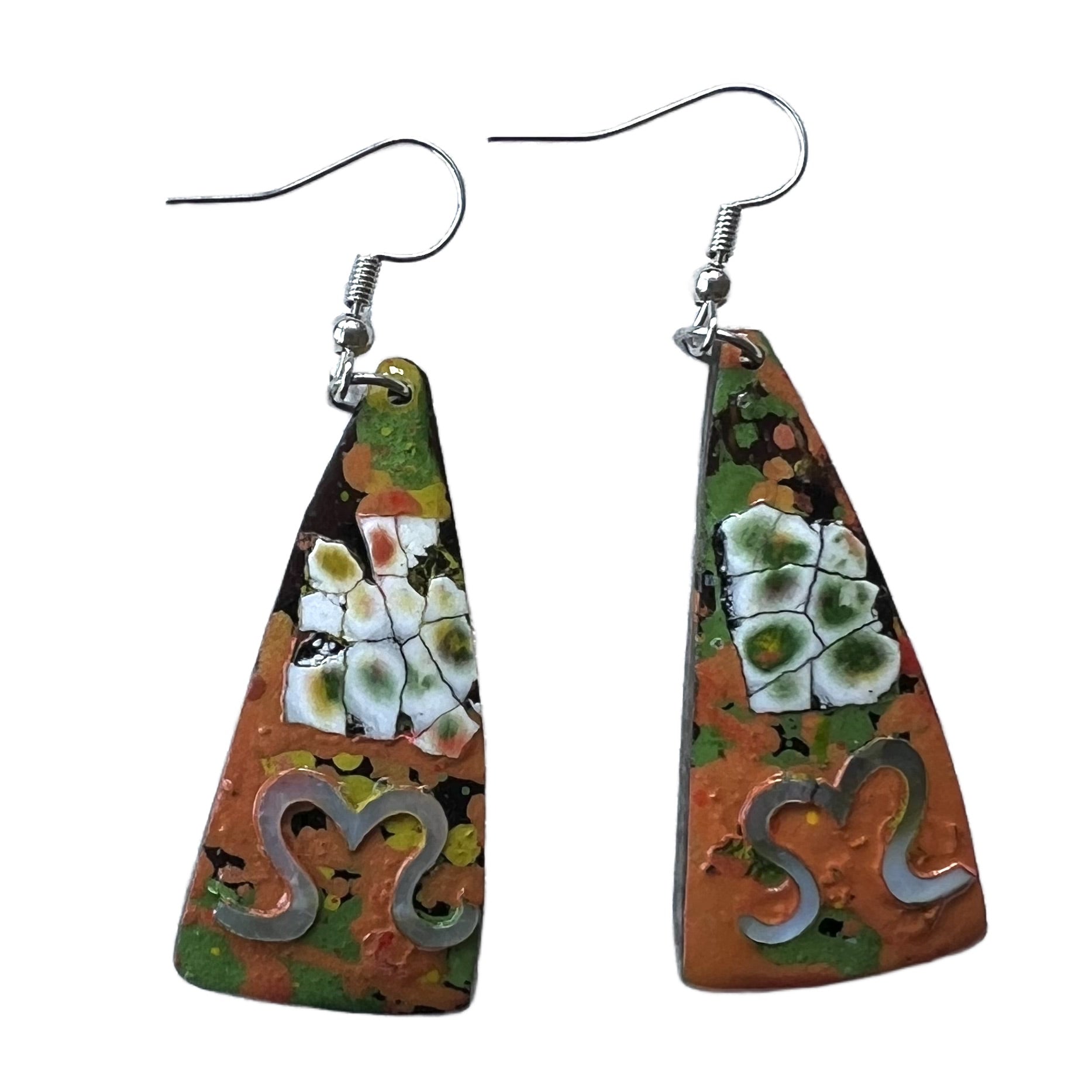 Earings made from coconut shell online Auckland NZ Sunset 01