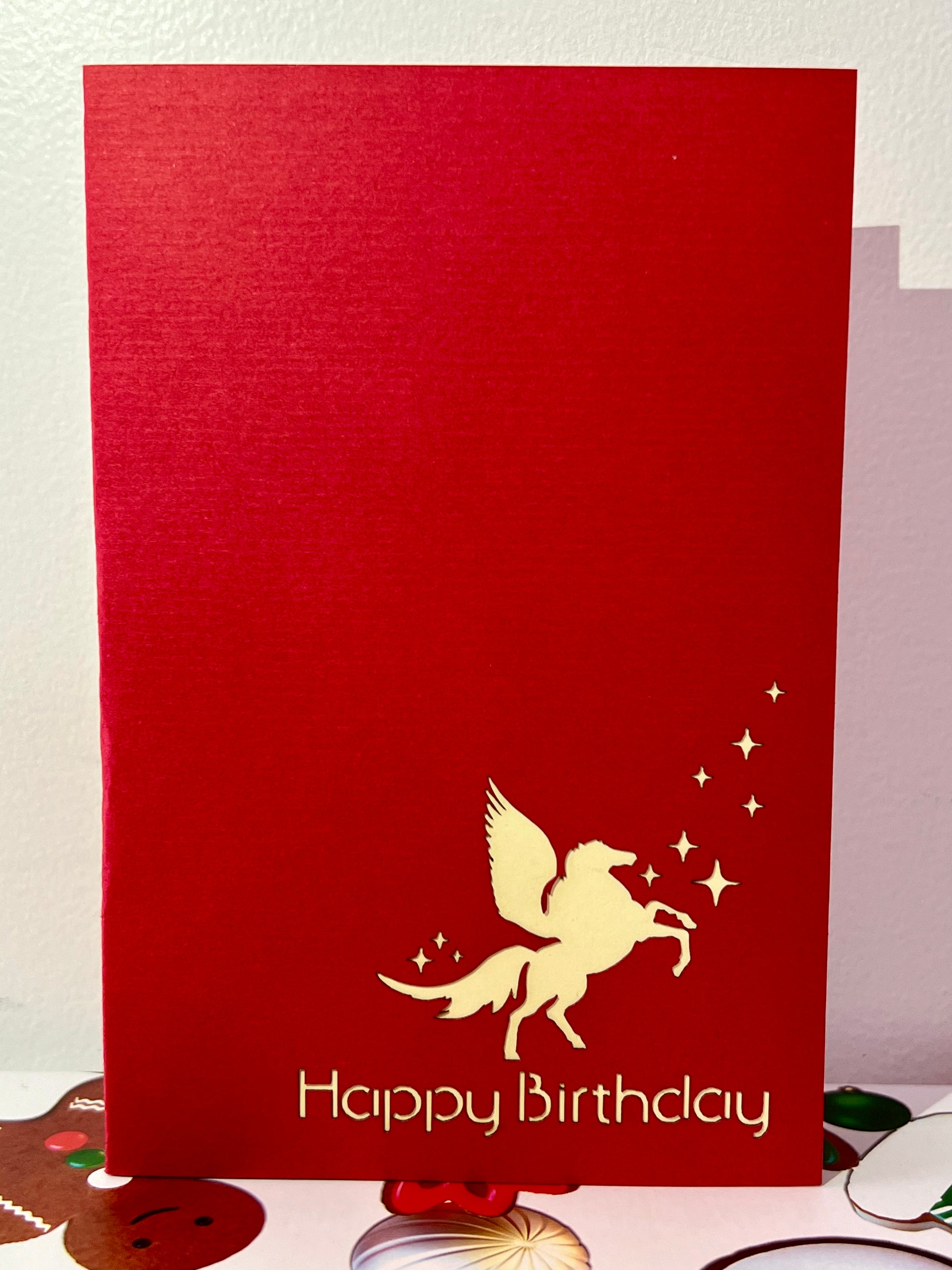 Pegasus Birthday Pop-Up Card - closed