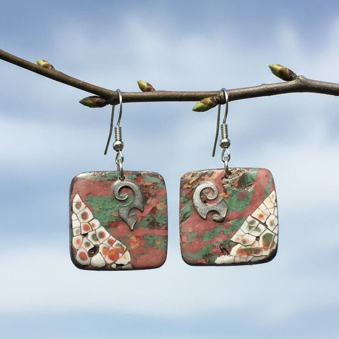Unique lacquer earrings for lady NZ Root 3