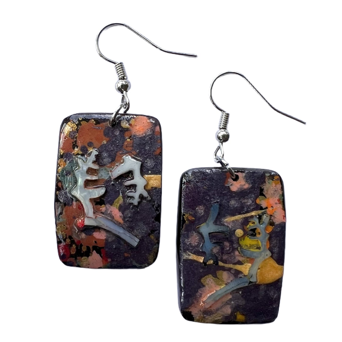 Unique lacquer earrings for woman New Zealand online with multi-color ether03